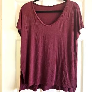 LOFT size M flowy cranberry color top
